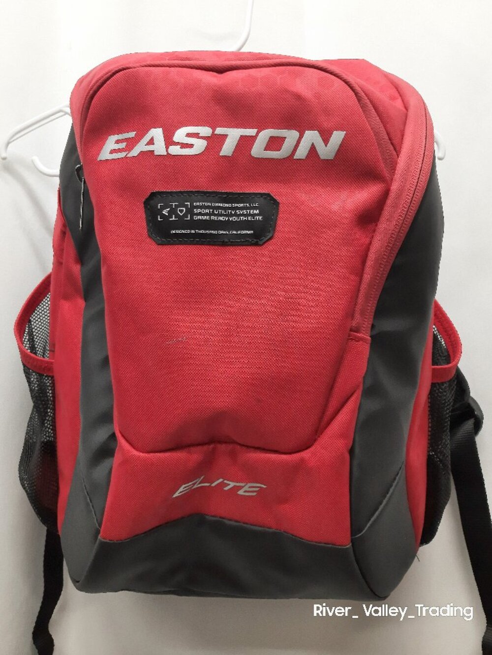 Easton Dugout Backpack Equipment Bag Baseball Teeball Youth Sports Red Black